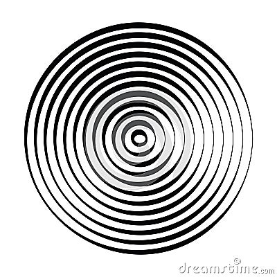 Halftone circle object, round halftone element Vector Illustration