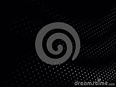 Halftone fade gradient background. Black and white backdrop. Monochrome points vector. Vector Illustration