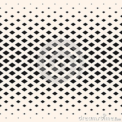 Halftone geometric pattern, diamond shapes, crystals, rhombuses Vector Illustration