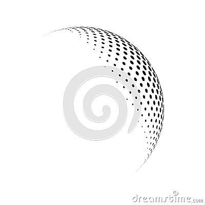 Halftone globe logo vector symbol icon design. Vector Illustration