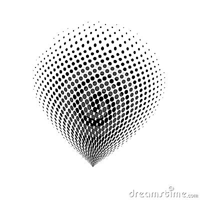 Halftone globe logo vector symbol icon design. Vector Illustration