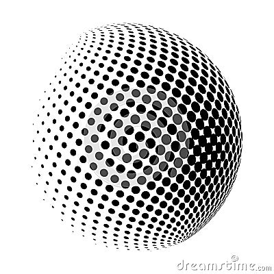 Halftone globe logo vector symbol icon design. Vector Illustration