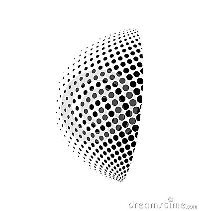 Halftone globe logo vector symbol icon design. Vector Illustration