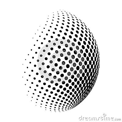 Halftone globe logo vector symbol icon design. Vector Illustration