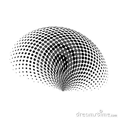 Halftone globe logo vector symbol icon design. Vector Illustration