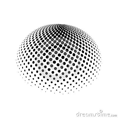 Halftone globe logo vector symbol icon design. Vector Illustration