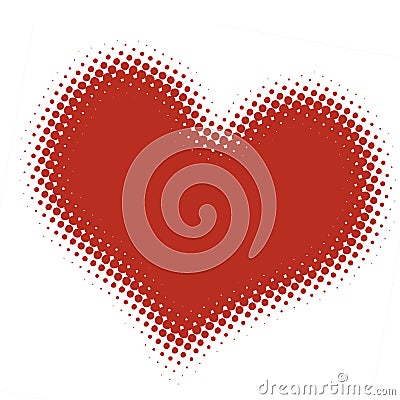 Halftone heart Stock Photo