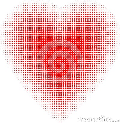 Halftone heart Vector Illustration