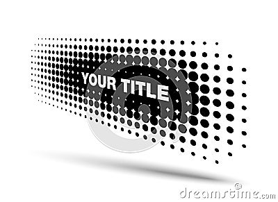 Halftone horizontal perspective frame abstract dots logo emblem. Stripe border Icon halftone circle dots texture. Vector Vector Illustration