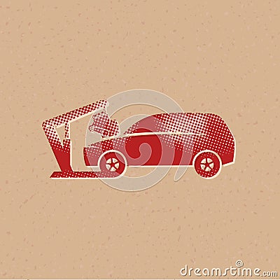 Halftone Icon - Engine overhaul Vector Illustration