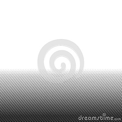 Halftone Lines Fade Effect. Halftone Simple Pattern. Pop-Art Halftone Gradient. Vector Illustration. Dynamic Retro Background Vector Illustration