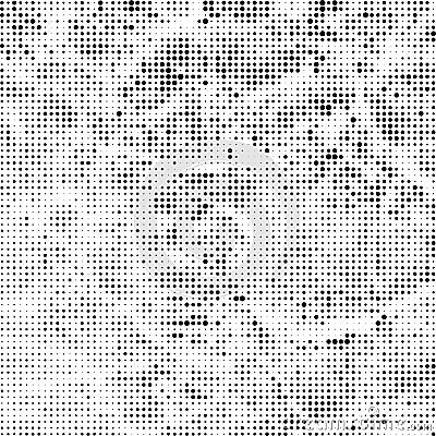 Halftone Pattern. Set of Dots. Dotted Texture on White Background. Overlay Grunge Template. Distress Linear Design. Vector Illustration