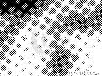 Halftone Pattern. Set of Dots. Dotted Texture. Overlay Grunge Template. Distress Linear Design. Fade Monochrome Points. Stock Photo