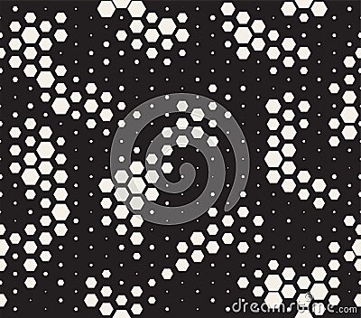 Halftone pattern. Snake skin style seamless pattern. Black and white background with halftone transition Vector Illustration