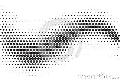 Halftone pattern wavy background. Half tone vector gradient fade. Abstract geometric border shape. Simple black dynamic Vector Illustration