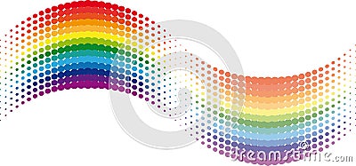 Halftone rainbow wave Vector Illustration