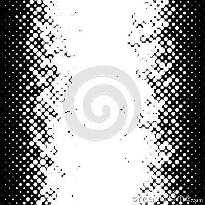 Halftone random circles, random dots illustration. Specks, stipple, speckles, stippling background and pattern. Pointillist, Vector Illustration