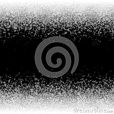Halftone random circles, random dots illustration. Specks, stipple, speckles, stippling background and pattern. Pointillist, Vector Illustration