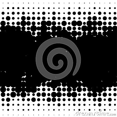Halftone random circles, random dots illustration. Specks, stipple, speckles, stippling background and pattern. Pointillist, Vector Illustration