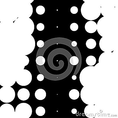 Halftone random circles, random dots illustration. Specks, stipple, speckles, stippling background and pattern. Pointillist, Vector Illustration