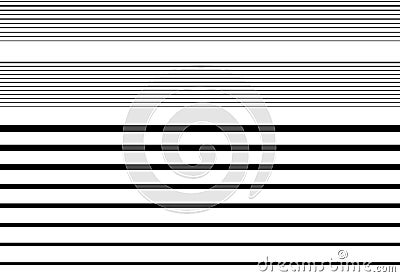 Halftone random horizontal straight parallel lines, stripes pattern and background. Lines vector illustrations. Streaks, strips, Vector Illustration