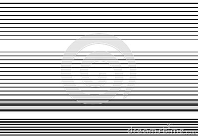 Halftone random horizontal straight parallel lines, stripes pattern and background. Lines vector illustrations. Streaks, strips, Vector Illustration