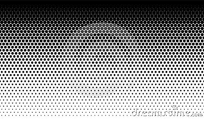 Halftone seamless pattern. Dot background. Gradient faded dots. Half tone texture. Gradation patern. Black color circle isolated o Cartoon Illustration