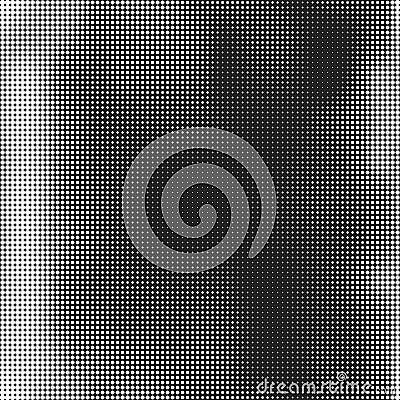 Halftone seamless vector background. Abstract halftone effect with white dots on black background Vector Illustration