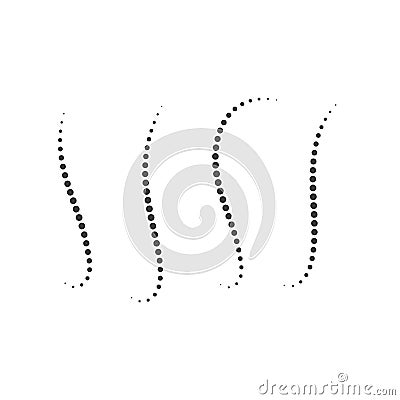 halftone spine circle dots vector Vector Illustration