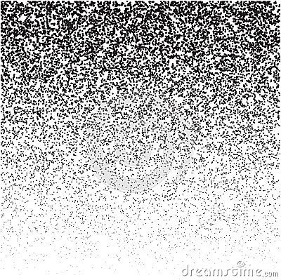 Halftone stippled dotted background. Stipple effect vector pattern. Chaotic circle dots isolated on the white background. Stock Photo