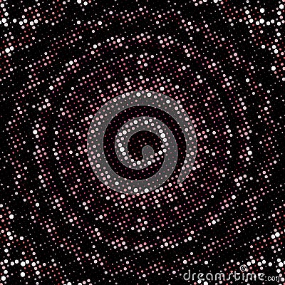 Halftone textured geometric mandala pattern image. dots and random circles. Stock Photo