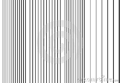 Halftone vertical straight, parallel and random lines, stripes pattern and background. Lines vector illustrations. Streaks, strips Vector Illustration