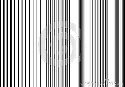 Halftone vertical straight, parallel and random lines, stripes pattern and background. Lines vector illustrations. Streaks, strips Vector Illustration