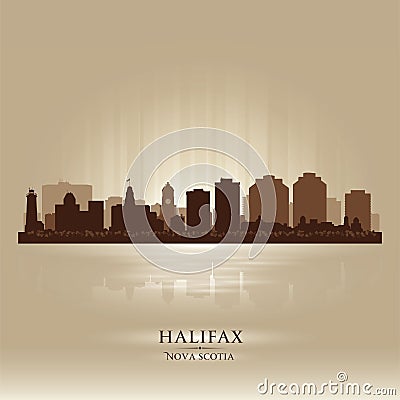 Halifax Canada skyline city silhouette Vector Illustration