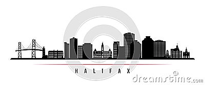 Halifax skyline horizontal banner. Vector Illustration