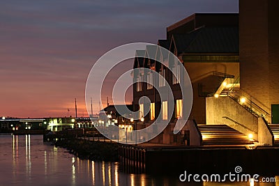 Halifax Waterfront at Twilight Stock Photo