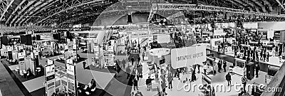 Hall 2 at CeBIT information technology trade show in Hannover Editorial Stock Photo