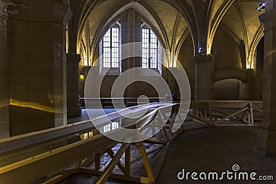 The Hall of Guards of the old royal castle of the Conciergerie Editorial Stock Photo