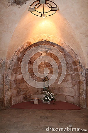 Indside The Benedictine monastery in Abu Ghosh Stock Photo