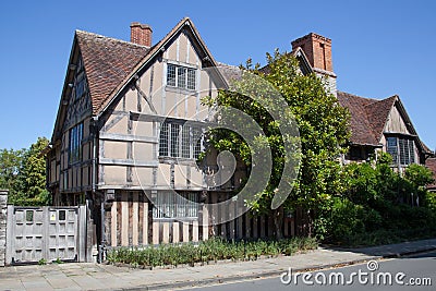 Hall`s Croft, the house belonging to William Shakespeare in Stratford upon Avon in Warwickshire in the UK Editorial Stock Photo