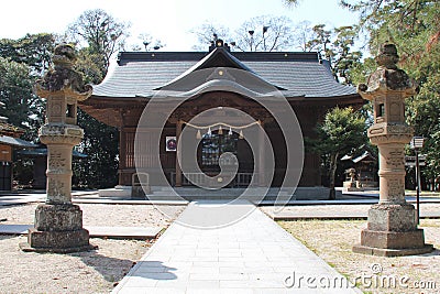 hall in a shinto shrine in matsue (japan) Stock Photo