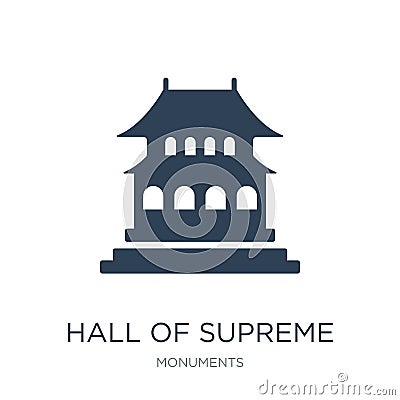 hall of supreme harmony in beijing icon in trendy design style. hall of supreme harmony in beijing icon isolated on white Vector Illustration