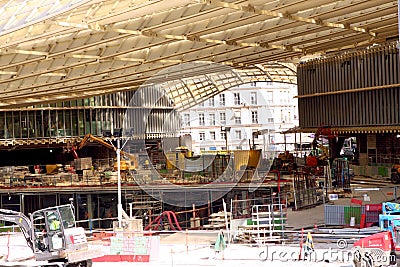 Halles de Paris under construction - Paris Editorial Stock Photo