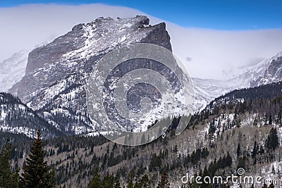 Hallett Peak - Rocky Mountain National Park Stock Photo