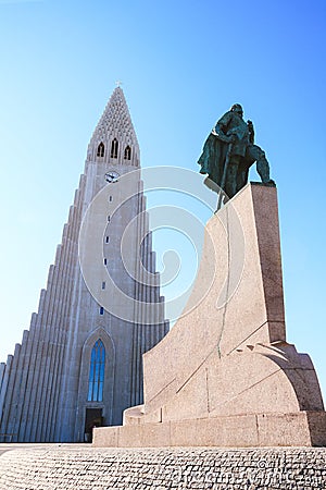 The Hallgrims Church, Reykjavik Stock Photo