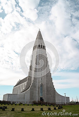 Hallgrimskirkja Cathedral - Iceland Reykjavik Editorial Stock Photo