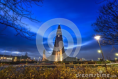 Hallgrimskirkja cathedral Editorial Stock Photo