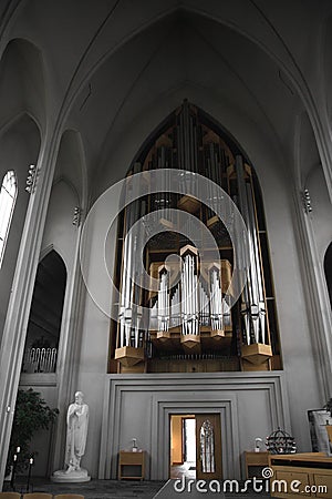 Hallgrimskirkja church organ Stock Photo