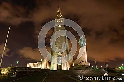 Hallgrimskirkja church Reykjavik Iceland Editorial Stock Photo