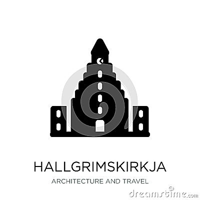 hallgrimskirkja icon in trendy design style. hallgrimskirkja icon isolated on white background. hallgrimskirkja vector icon simple Vector Illustration